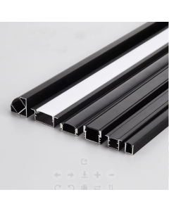 50cm Led Aluminum Profile U/W/V With Milky PC Cover Strip Shelf Light Channel Holder Diffuser