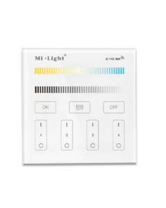 MiBoxer Mi.Light B2 Touch Panel Remote Controller 4-Zone CCT Adjustable Driver Control Dimmer Led Decoder 